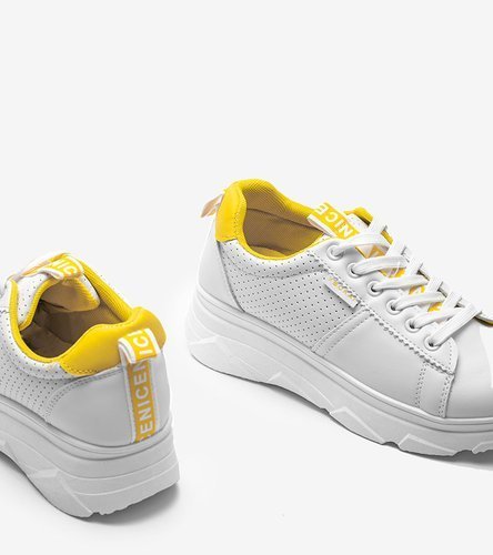 Fehér-sárga sportcipő BO-529